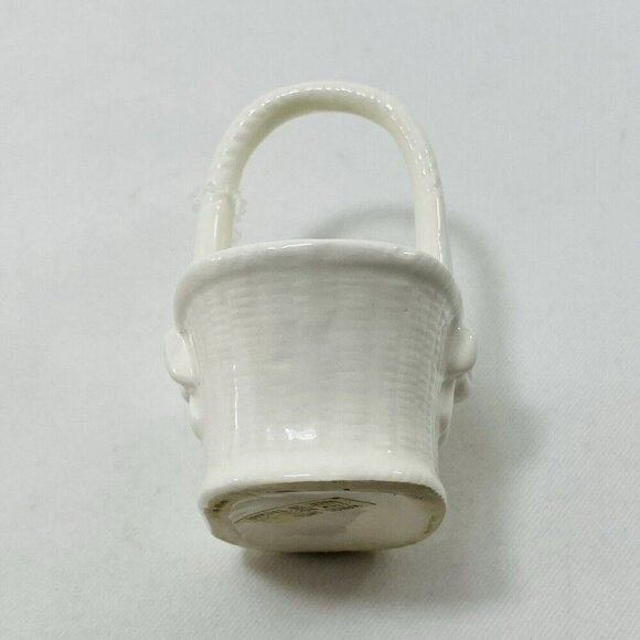 Vintage Wangs Trinket Box Basket Ceramic Woven Textured Jewelry Ring Pin Storage - Picture 6 of 10